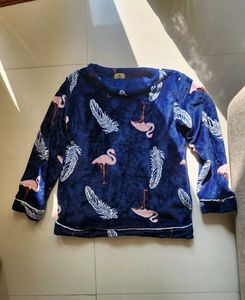 Flamingo Print luxe night suit