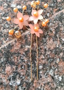 Floral Hair Pins - Set of 4