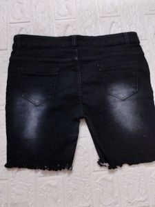Black Denim Shorts