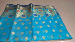 Blue Banarasi Style Saree
