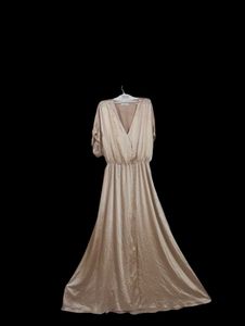 Mango Elegant Gold Maxi Dress