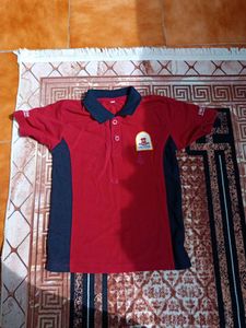 Red &amp; Black School Polo T-Shirt