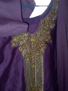 Purple kurta set