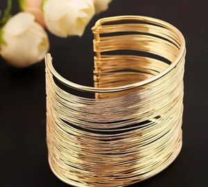 Gold Wire Cuff Bracelet