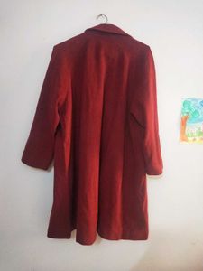 Burgundy Wool Overcoat
