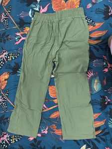 Olive Green Casual Pants
