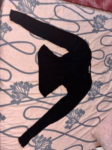 Black Long Sleeve Winter Top.NOT WORN EVEN ONCE