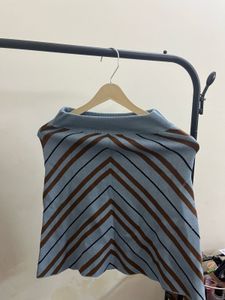 Striped Chevron Knit Top