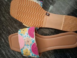 Beaded Flower Slides