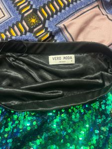 Green Shimmery Skirt