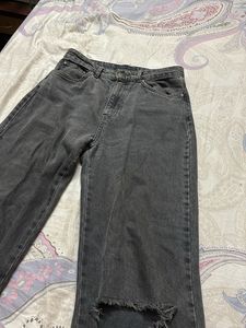 Ripped Wide Leg Jeans