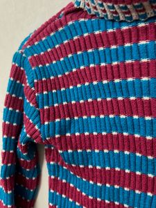 Striped Turtleneck Sweater