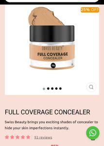Full coverage concealer from Swiss beauty