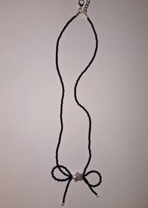 Beaded Bow Necklace