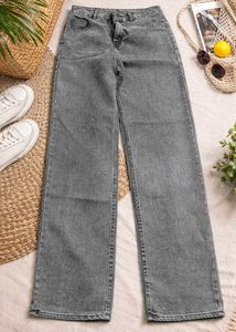 Grey Wide Leg Jeans