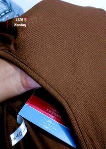 Brown Knit Bodycon Dress