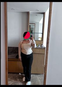H&M Square Neck Jersey Long Sleeves Top