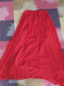 Red Ethnic Skirt