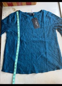 Blue lace top