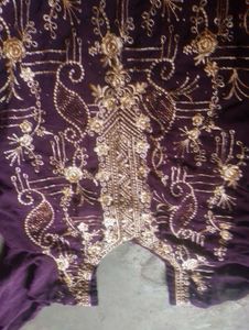 Purple Embellished salwar suit