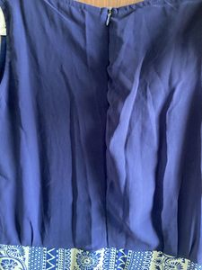 Navy Blue Jumpsuit For Festive Wear