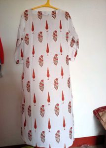 White Pure Cotton Kurta