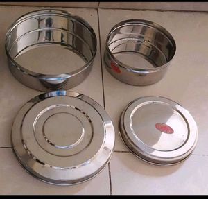 Unused Pack Of 2 Steel Containers
