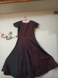 Elegant Maroon Anarkali Dress