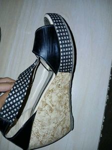Black Wedge Heels