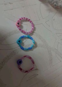 Combo Of 3 Heart Ring💜💙💗