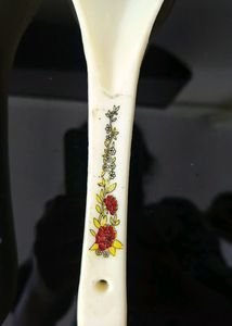 Set of 2 Floral Design Plastic Serving Spoons