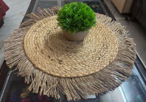 New Jute Round Braided Placemat/doormat