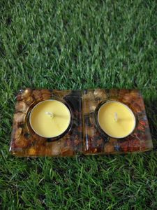Resin Art Diwali Showpiece Pc 2 Beautiful Candles