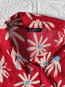 Zudio Floral Print Crop Shirt Top