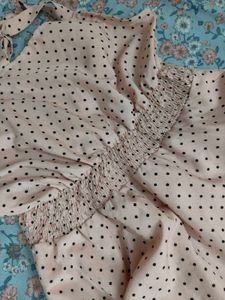 Pink Polka Dot Ruffle Top🩷