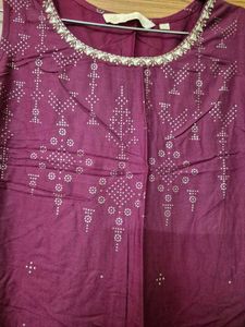 Maroon kurthi festive wear