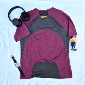 Mauve Patterned Active T-shirt