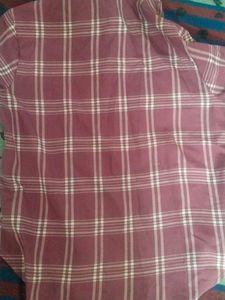 Burgundy Plaid Button-Down Shirt