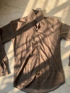 Brown Plaid Casual Shirt