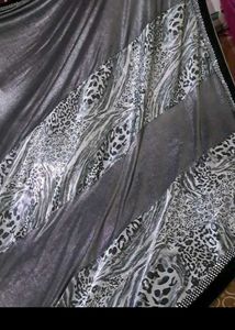 Elegant Silver Saree