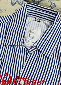 Striped Short Sleeve Button-Down