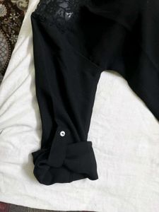 Black Lace Detail Top