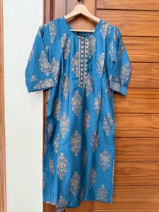 Elegant Teal Printed Kurta