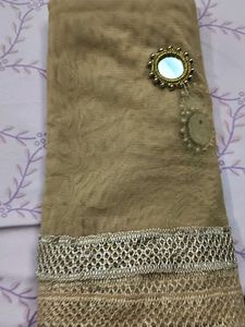 Women Beige Net Duppata