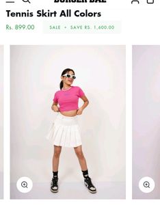 White Pleated Skirt Thrift Cute