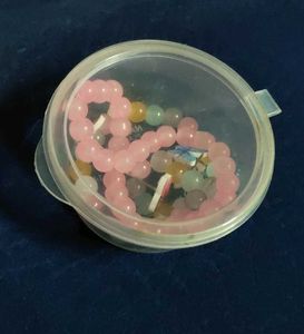 Beaded Bracelet and Butterfly Earrings