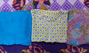 Short kurti with palazo and dupatta