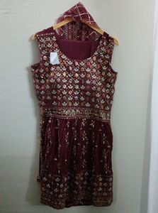 Party wear Kurti Plazzo Dupatta Set
