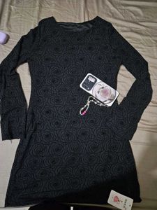 Rose Pattern Korean Dress