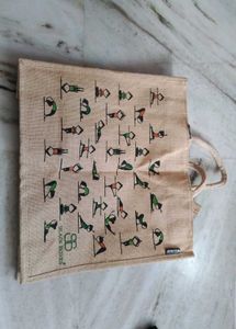 Yoga Print Jute Bag